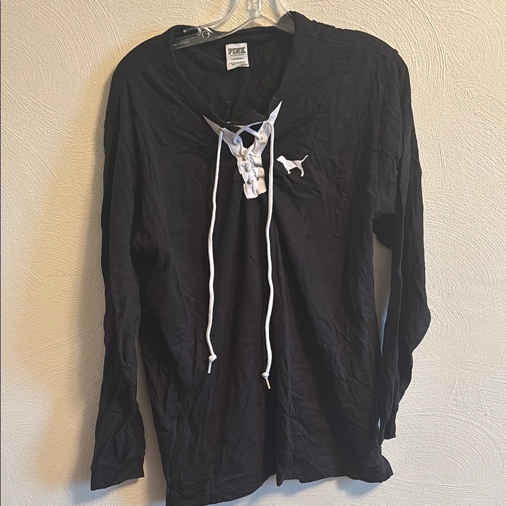 PINK Victoria's Secret Black Long Sleeve Shirt